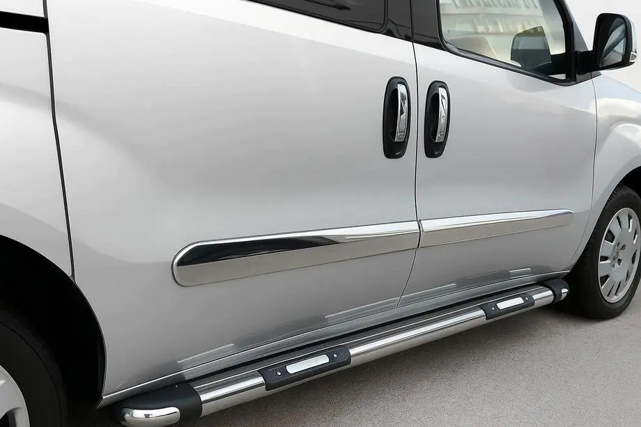 Fiat Doblo II 2010–2022 Deurstrip (set van 4, RVS) Image