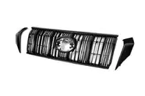 Toyota Land Cruiser Prado 150 2009–2023 Radiateurgrille 2017↗ zwart OEM (met korte lamellen) foto 2