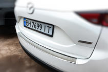 Mazda CX-5 2017–2025 RVS sierlijst voor achterbumper Carmos (RVS) foto 3