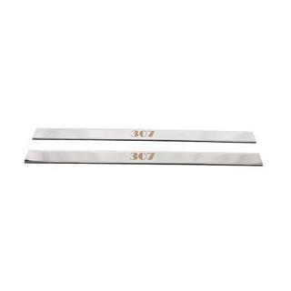 Carmos instaplijsten (2 stuks, RVS) Peugeot 307 2001–2008 foto 2
