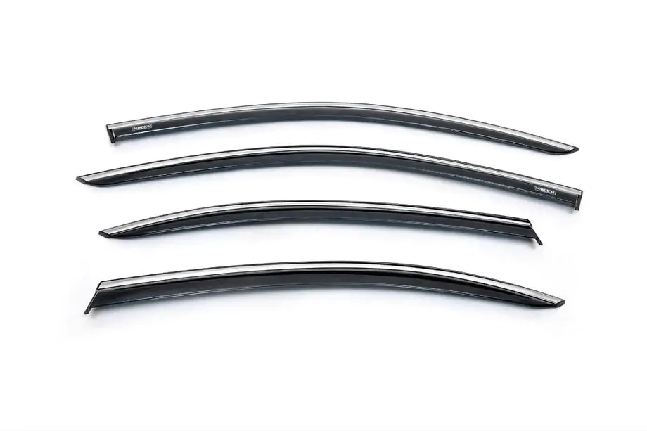 Skoda Superb 2015–2024 Raamdeflectoren met chromen sierlijst SD (4 stuks, Niken) Foto 4