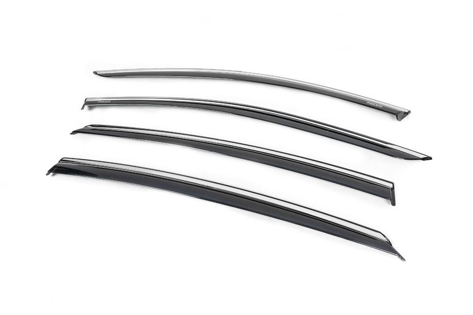 Opel Astra K 2016–2021 Raamwindschermen met chroomlijst HB (4 stuks, Niken) Image