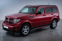 Dodge Nitro 2006–2011 Side steps Maya Red (2 stuks, aluminium) foto 1