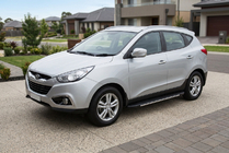 Hyundai IX-35 2010–2015 Bosphorus Grey zijsteps (set van 2, aluminium) foto 1
