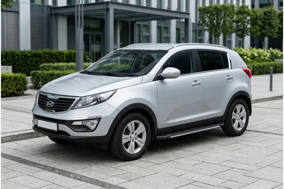 Kia Sportage 2010–2015 Bosphorus Grey zijsteps (set van 2, aluminium) Image