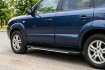 Hyundai Tucson JM 2004– Bosphorus Grey zijsteps (set van 2, aluminium) foto 1