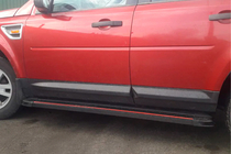 Land Rover Freelander II 2006–2014 Side steps Maya Red (2 stuks, aluminium) foto 4