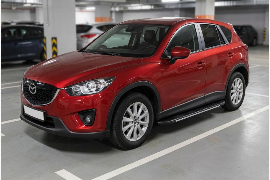 Mazda CX-5 2012–2017 Bosphorus Grey zijsteps (set van 2, aluminium) Image