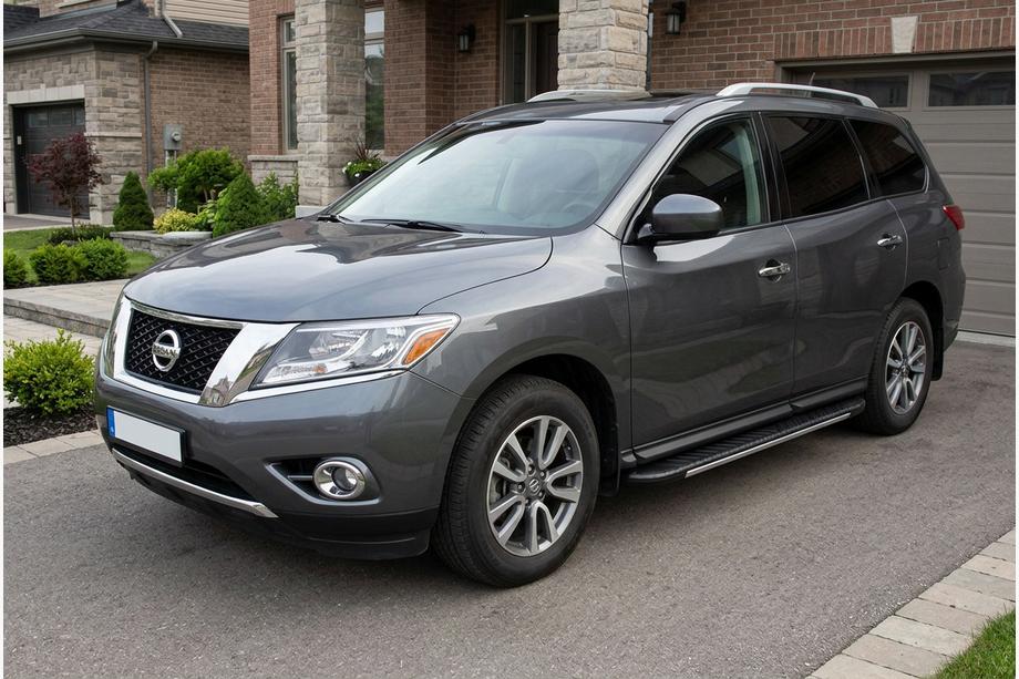 Nissan Pathfinder R52 2012–2021 Bosphorus Grey zijsteps (set van 2, aluminium) Image