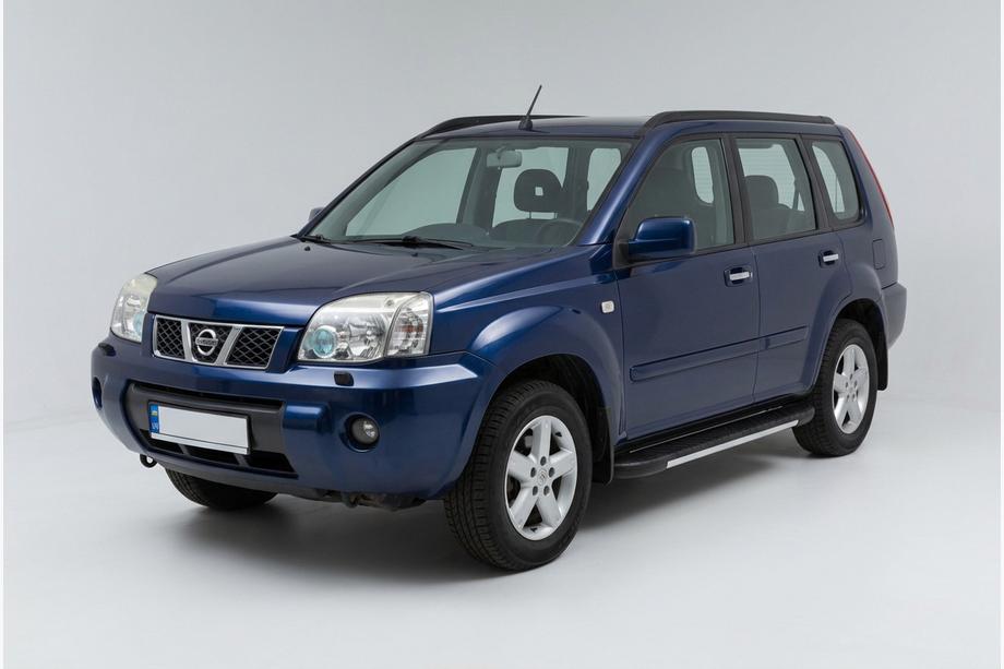 Nissan X-trail T30 2002–2007 Bosphorus Grey zijsteps (set van 2, aluminium) Image