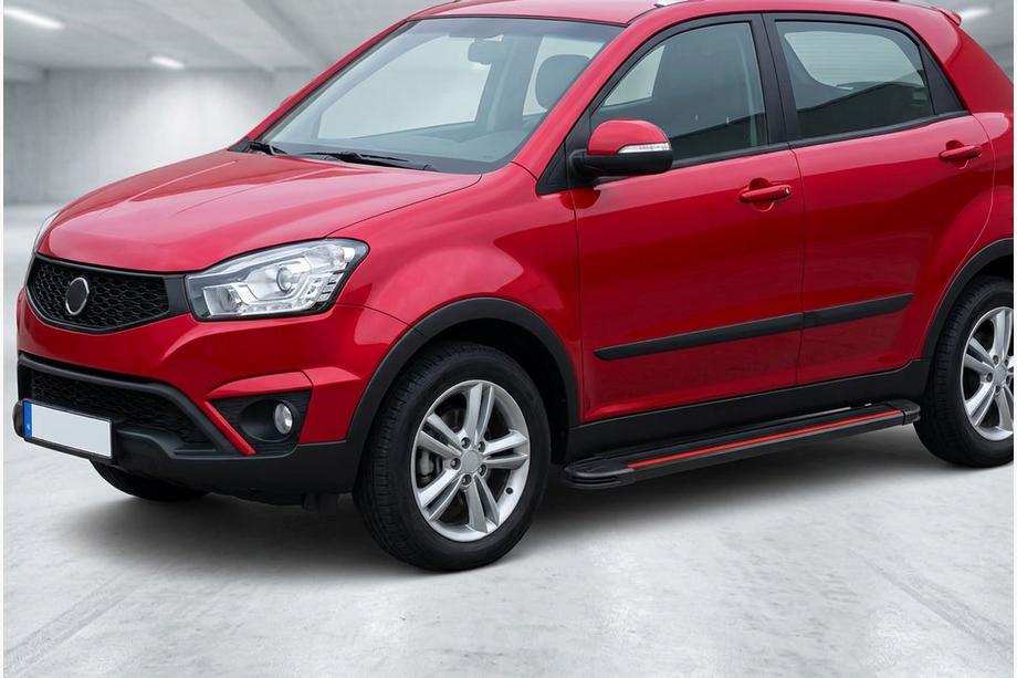 SsangYong Korando 2010–2019 Side steps Maya Red (2 stuks, aluminium) Image