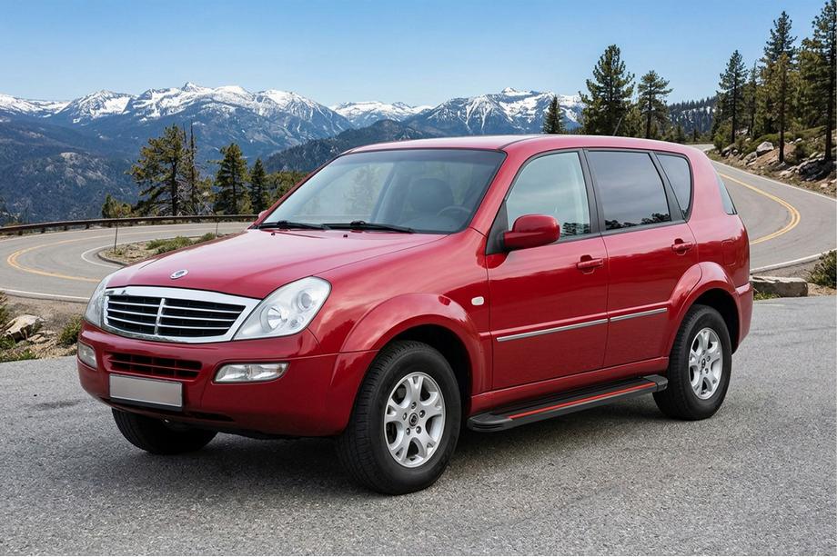 SsangYong Rexton I 2001–2017 Side steps Maya Red (2 stuks, aluminium) 2005-2012 Image