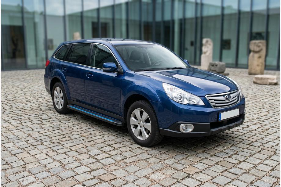Subaru Outback 2009–2014 Maya Blue sidesteps (2 stuks, aluminium) Image