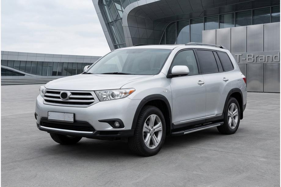 Toyota Highlander 2008–2013 Bosphorus Grey zijsteps (set van 2, aluminium) Image