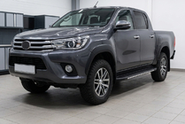 Toyota Hilux 2015– Bosphorus Grey zijsteps (set van 2, aluminium) foto 1