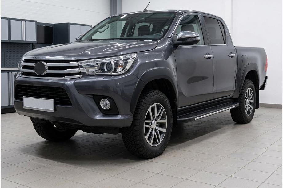 Toyota Hilux 2015– Bosphorus Grey zijsteps (set van 2, aluminium) Image