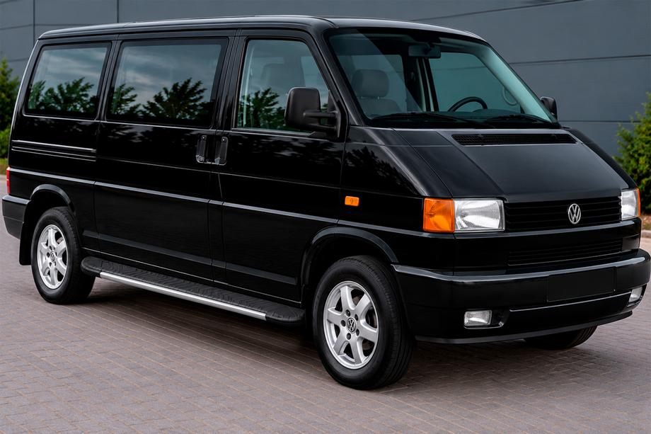 Volkswagen T4 Transporter 1990–2003 Bosphorus Grey zijsteps (set van 2, aluminium) Korte wielbasis Image