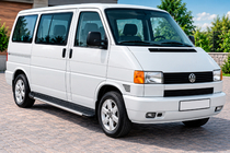 Volkswagen T4 Caravelle/Multivan 1990–2003 Bosphorus Grey zijsteps (set van 2, aluminium) foto 1