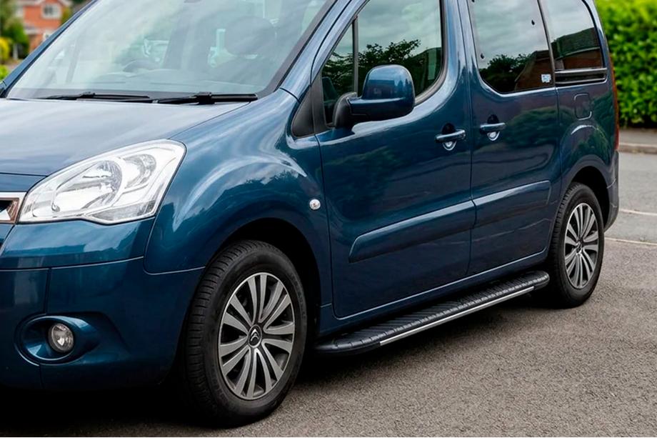 Peugeot Partner Tepee 2008–2018 Bosphorus Grey zijsteps (set van 2, aluminium) Image