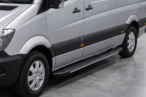 Volkswagen Crafter 2006–2016 Bosphorus Grey zijsteps (set van 2, aluminium) Lang/Extra lang foto 1