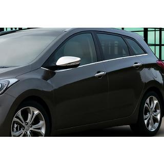 Chroom spiegelkappen met uitsparing voor richtingaanwijzer (2 stuks) Hyundai Accent 2011–2017 foto 1