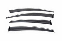 Hyundai Accent 2011–2017 Raamwindschermen met chroom SD (4 stuks, Sunplex Chrome) foto 2