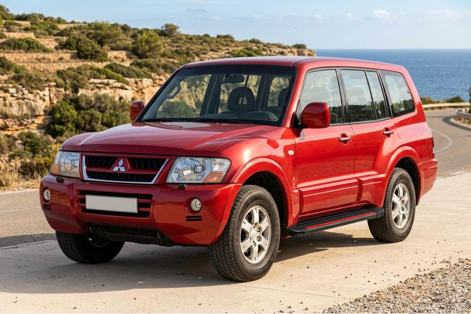 Mitsubishi Pajero Wagon III 1999–2006 Side steps Maya Red (2 stuks, aluminium) Image