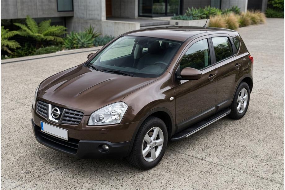 Nissan Qashqai 2007–2010 Bosphorus Grey zijsteps (set van 2, aluminium) Image