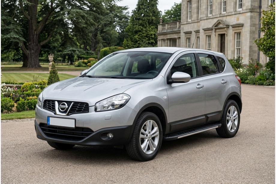 Nissan Qashqai 2010–2014 Bosphorus Grey zijsteps (set van 2, aluminium) Lange wielbasis Image