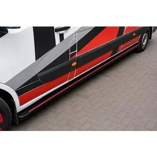 Side steps Maya Red (2 stuks, aluminium) foto 1