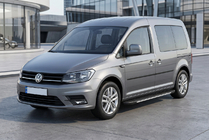 Volkswagen Caddy 2015–2020 Bosphorus Grey zijsteps (set van 2, aluminium) Standaard basis foto 1