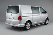 Volkswagen T5 2010–2015 Bosphorus Grey zijsteps (set van 2, aluminium) Korte wielbasis foto 1