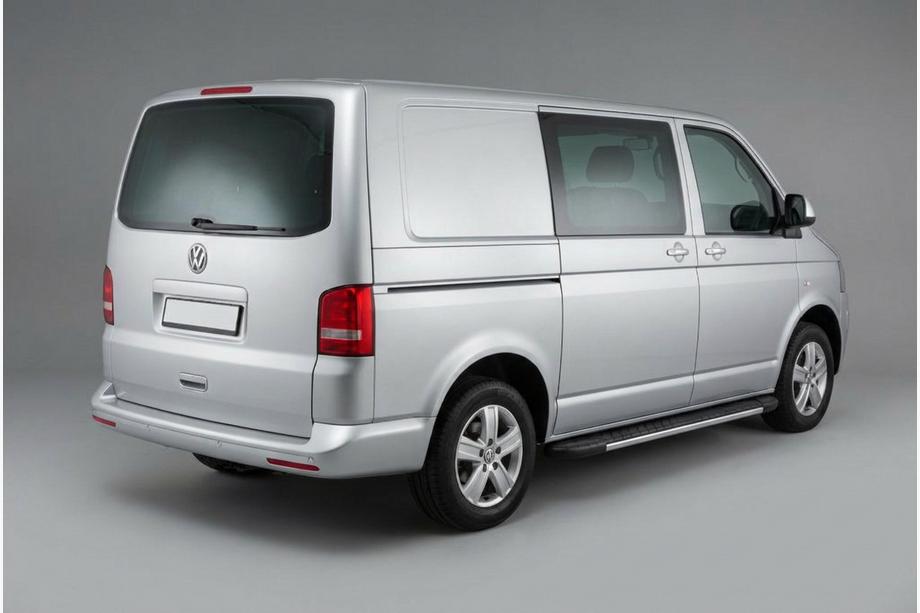 Volkswagen T5 2010–2015 Bosphorus Grey zijsteps (set van 2, aluminium) Korte wielbasis Image