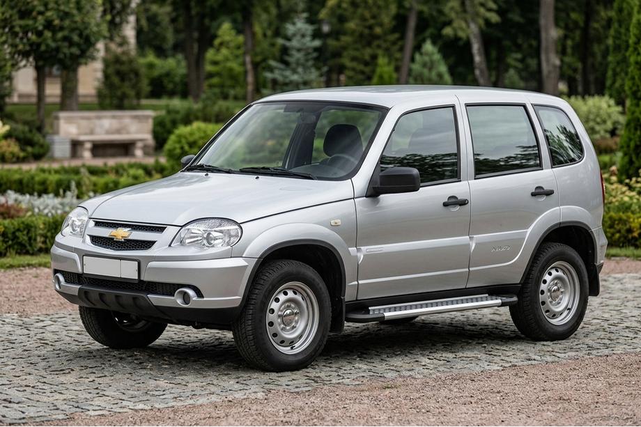 Chevrolet Niva 1998–2020 Side steps New Vision Grey (2 stuks, aluminium) Image