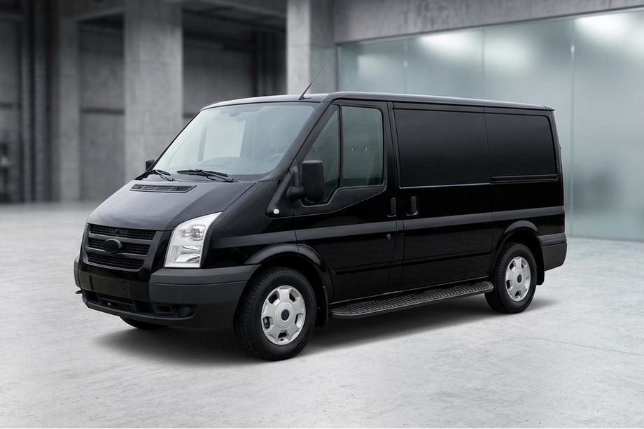 Ford Transit 2000–2014 Side steps Tayga Black (2 stuks, aluminium) L1 (kort) Image