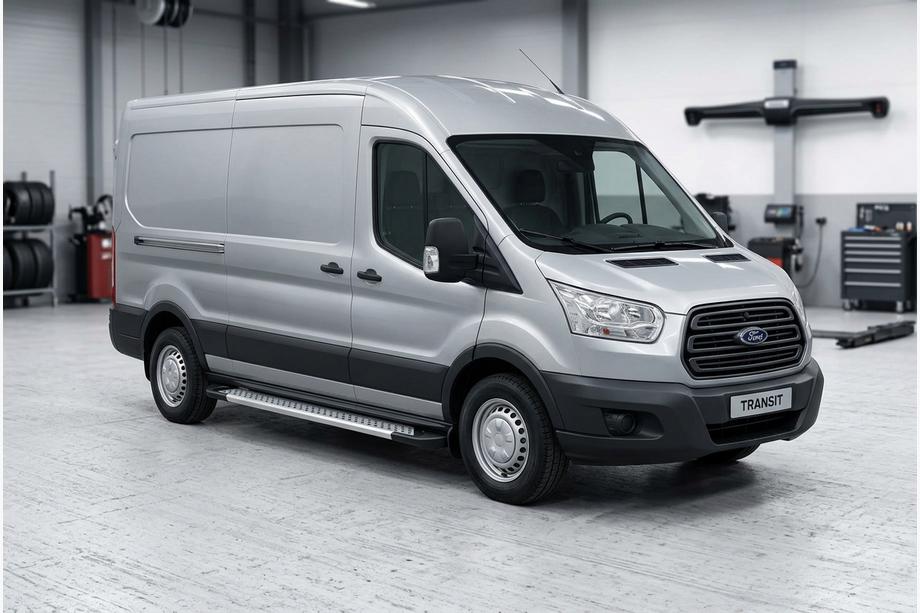 Ford Transit 2014– Side steps New Vision Grey (2 stuks, aluminium) L1 (Regular) Image