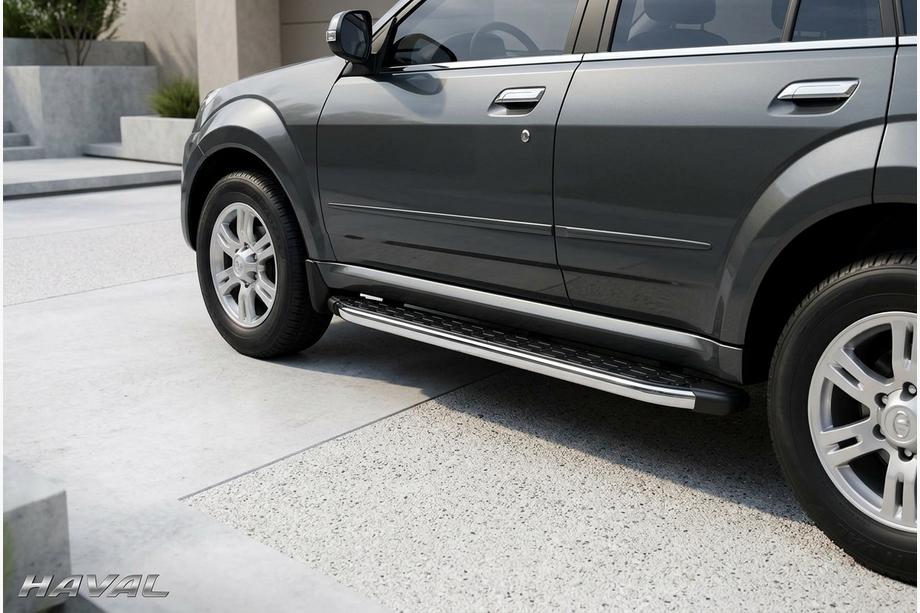 GreatWall Haval/Hover H3 2005–2013 BlackLine zijsteps (2 stuks, aluminium) Image