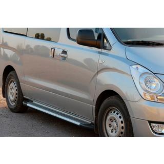 Zijsteps Line (2 stuks, aluminium) Hyundai H300, H1, Starex 2008–2020 foto 2