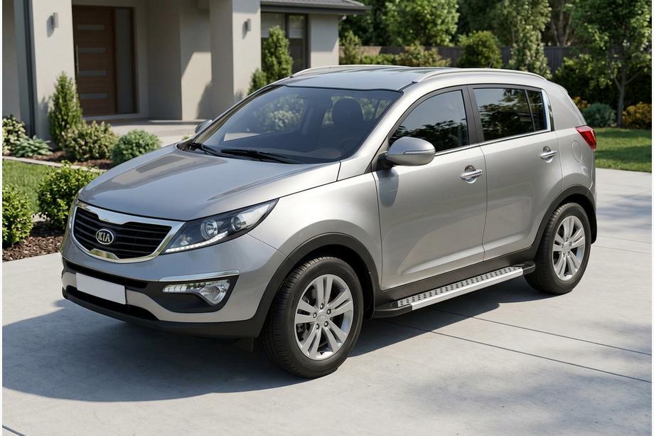 Kia Sportage 2010–2015 Side steps New Vision Grey (2 stuks, aluminium) Image