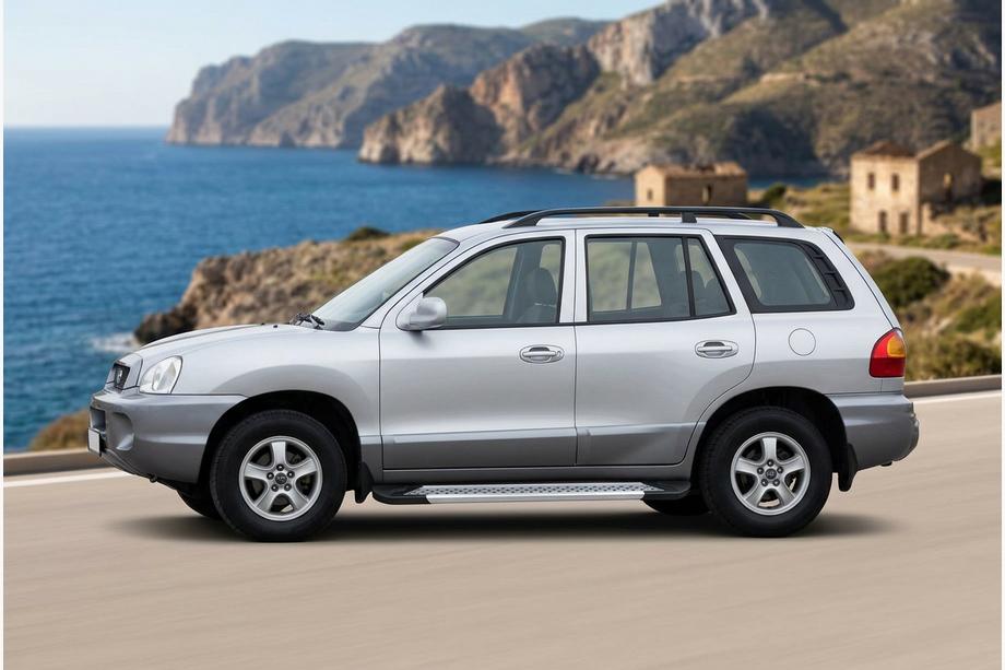 Hyundai Santa Fe 1 2000–2006 Side steps New Vision Grey (2 stuks, aluminium) Image