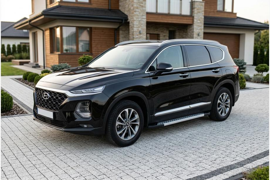 Hyundai Santa Fe 4 2018–2023 Side steps New Vision Grey (2 stuks, aluminium) Foto 1