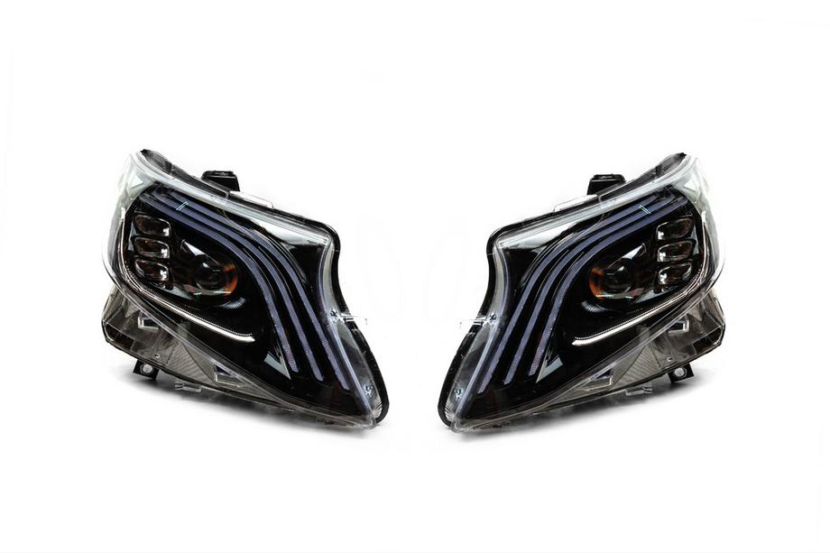 Mercedes Vito/V-klasse W447 2014– LED koplampen in Maybach-design (voor Vito, 2 stuks) Foto 7