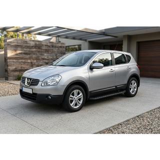 Side steps Tayga Black (2 stuks, aluminium) Nissan Qashqai 2007–2010 foto 1