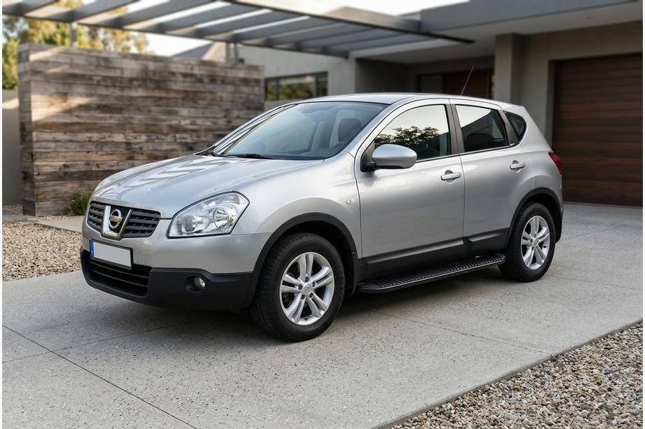 Nissan Qashqai 2007–2010 Side steps Tayga Black (2 stuks, aluminium) Image