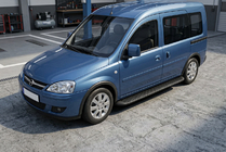 Opel Combo 2002–2012 Side steps Tayga Black (2 stuks, aluminium) foto 1