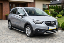 Opel Crossland X 2017–2024 BlackLine zijsteps (2 stuks, aluminium) foto 1