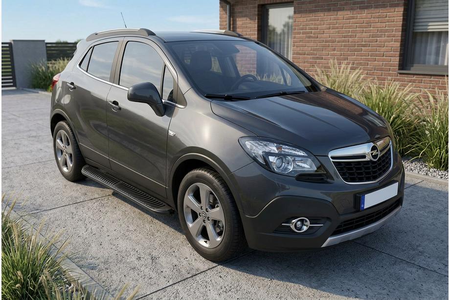 Opel Mokka 2012–2021 Side steps Tayga Black (2 stuks, aluminium) Image