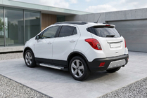Opel Mokka 2012–2021 Side steps New Vision Grey (2 stuks, aluminium) foto 1