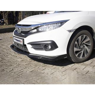 Voorbumper lip spoiler V1 (zwart) Honda Civic Sedan X 2016–2021 foto 2