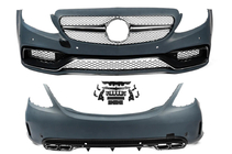 Mercedes C-klasse W205 2014–2021 Carrosseriekit met complete achterbumper (AMG C63-designs 2014-2018) foto 5